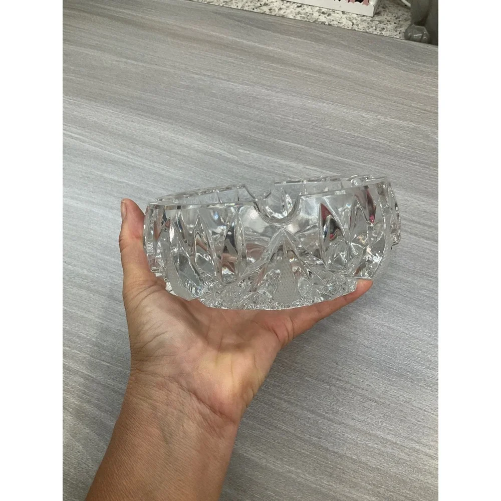 VINTAGE‎ CRYSTAL ASHTRAY HEAVY